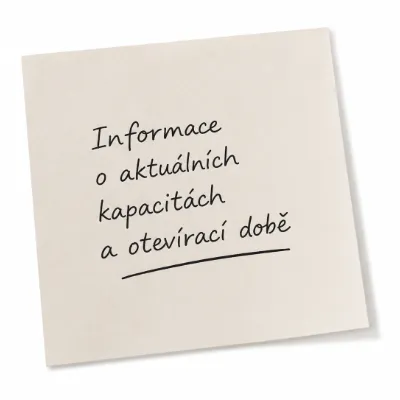 informace o aktuálních kapacitách a otevírací době