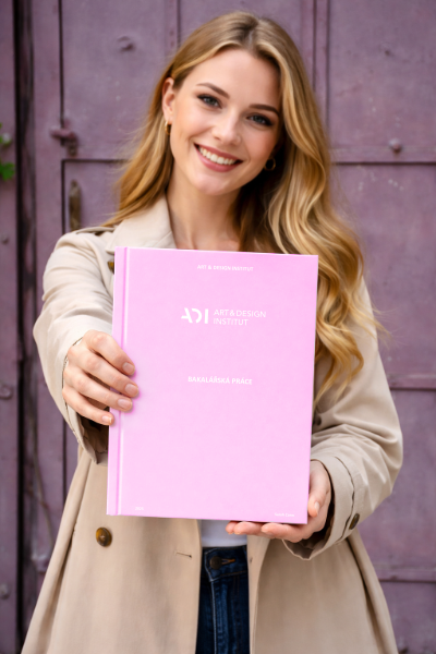 Růžová bakalářská práce pro Art Design Institut